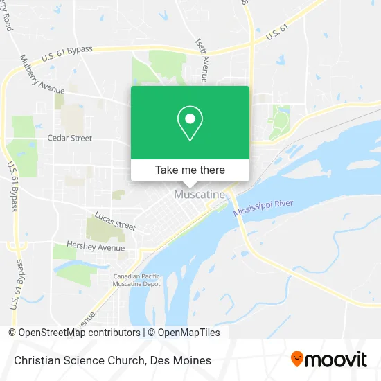 Christian Science Church map