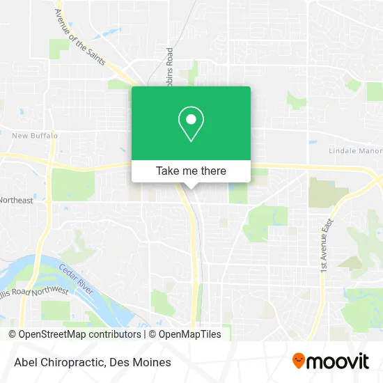 Abel Chiropractic map