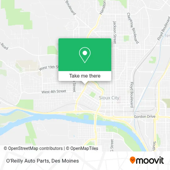 O'Reilly Auto Parts map