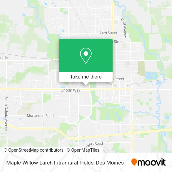 Mapa de Maple-Willow-Larch Intramural Fields