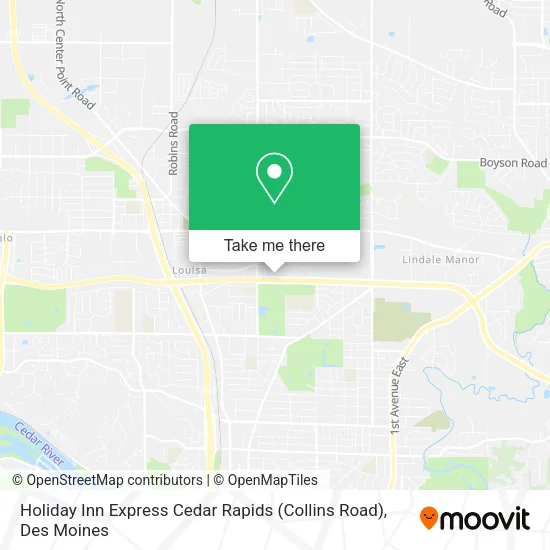 Holiday Inn Express Cedar Rapids (Collins Road) map