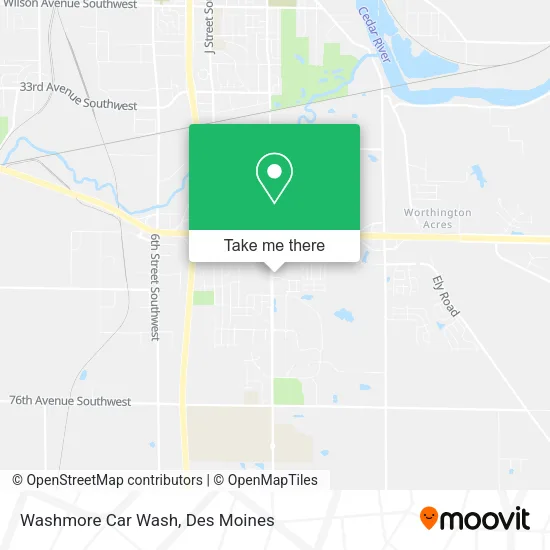 Washmore Car Wash map
