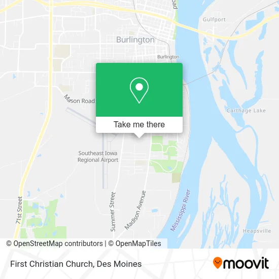 First Christian Church map