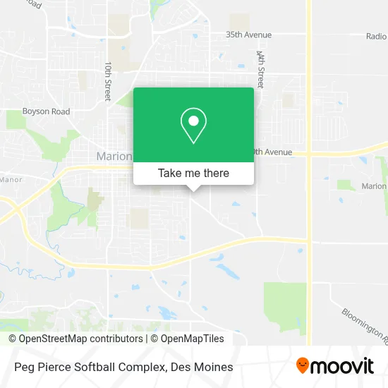 Peg Pierce Softball Complex map