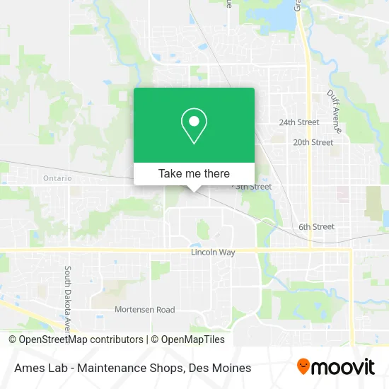 Ames Lab - Maintenance Shops map