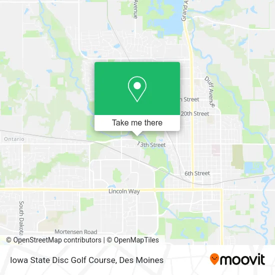 Iowa State Disc Golf Course map