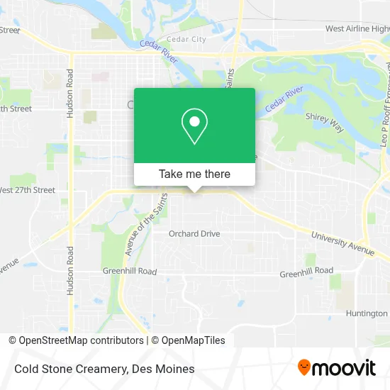 Cold Stone Creamery map