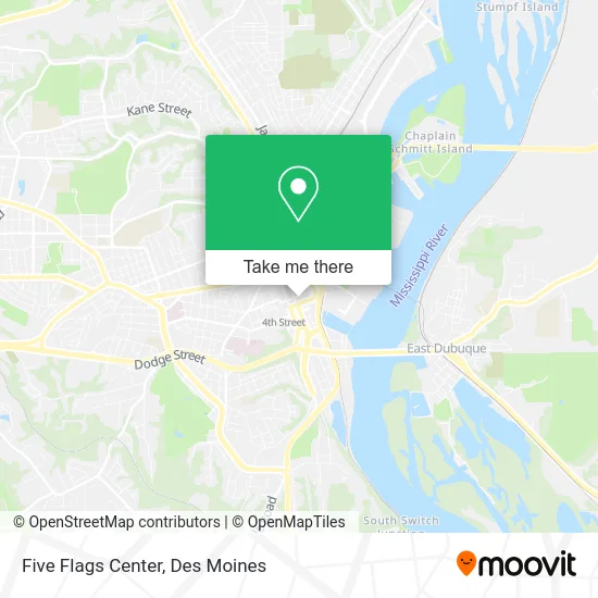 Five Flags Center map