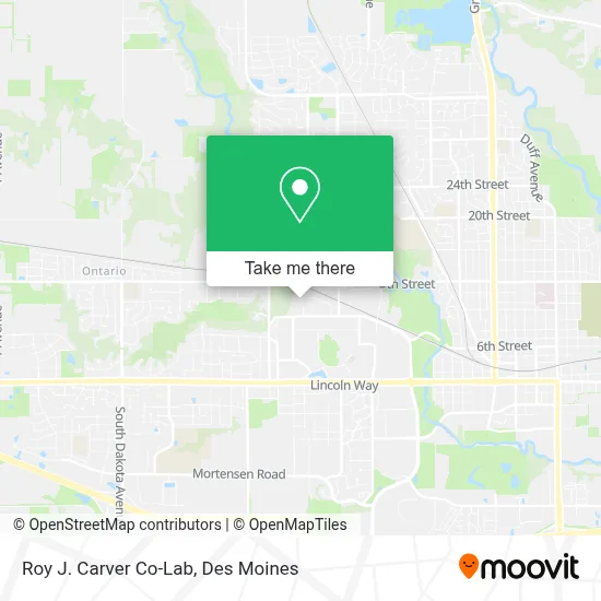 Roy J. Carver Co-Lab map