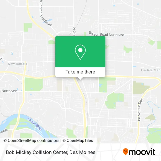Bob Mickey Collision Center map