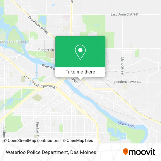 Waterloo Police Department map