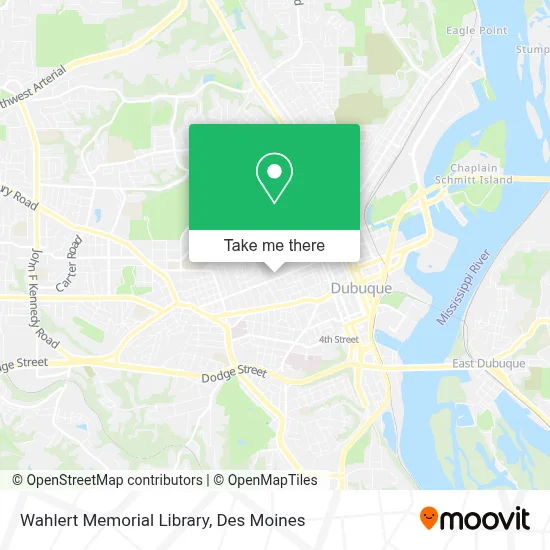 Wahlert Memorial Library map