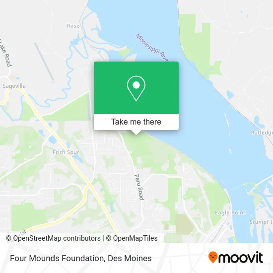 Four Mounds Foundation map