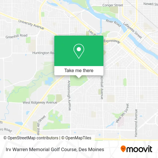 Irv Warren Memorial Golf Course map