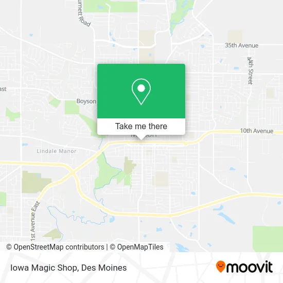 Iowa Magic Shop map