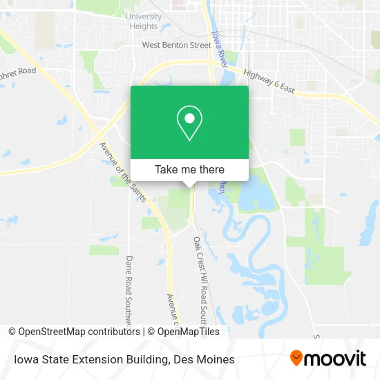 Iowa State Extension Building map