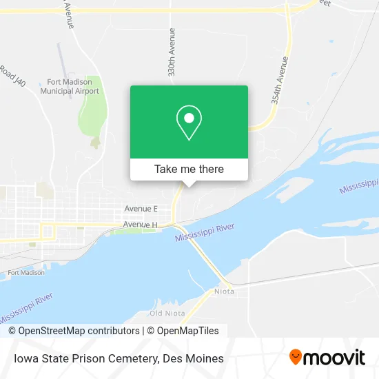 Iowa State Prison Cemetery map