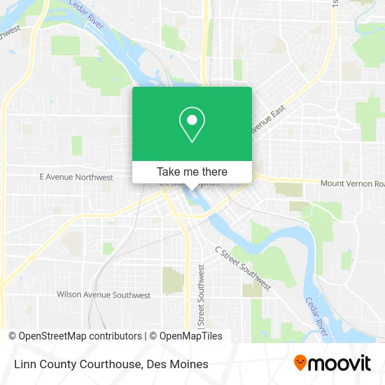 Linn County Courthouse map