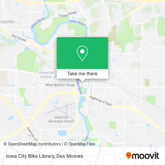 Iowa City Bike Library map