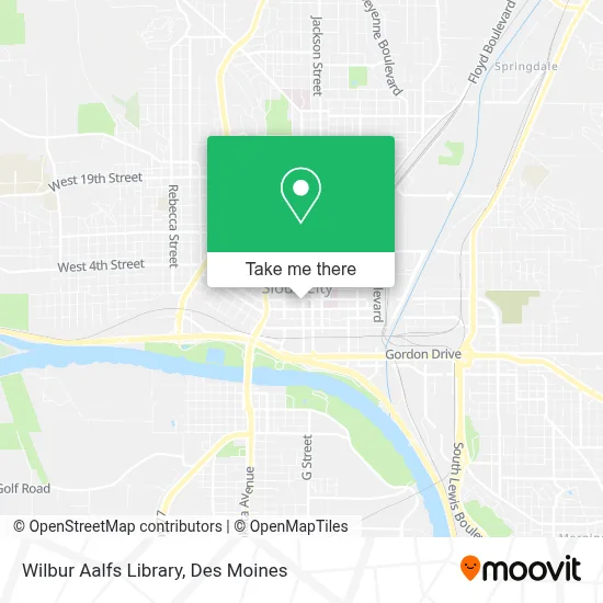 Wilbur Aalfs Library map