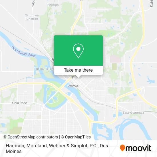 Harrison, Moreland, Webber & Simplot, P.C. map