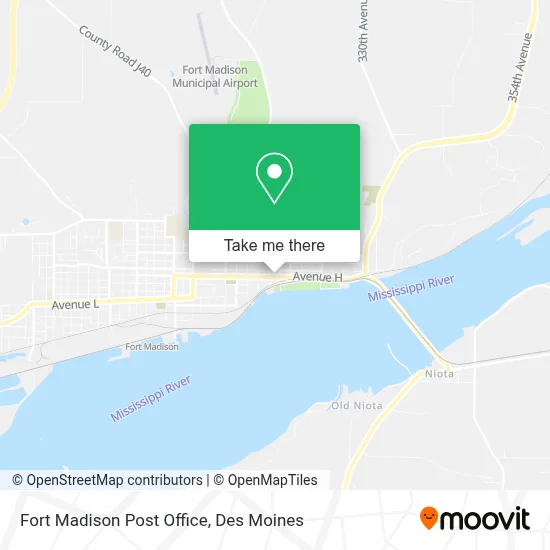 Fort Madison Post Office map