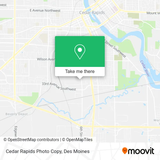 Cedar Rapids Photo Copy map