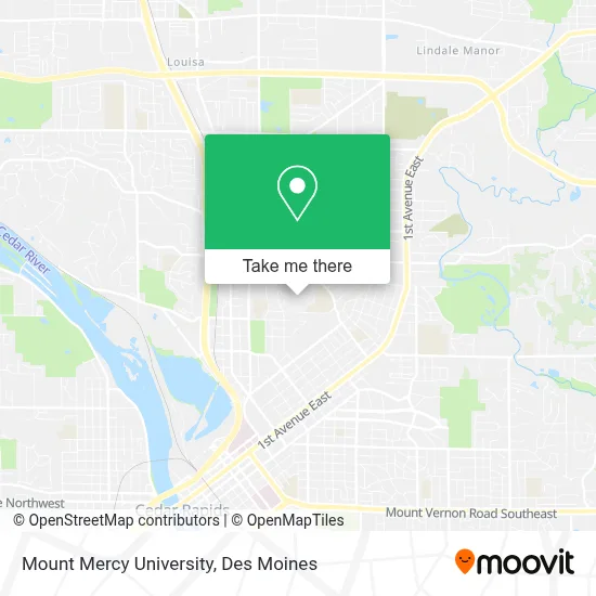 Mount Mercy University map