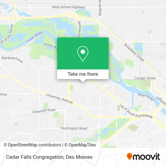Cedar Falls Congregation map