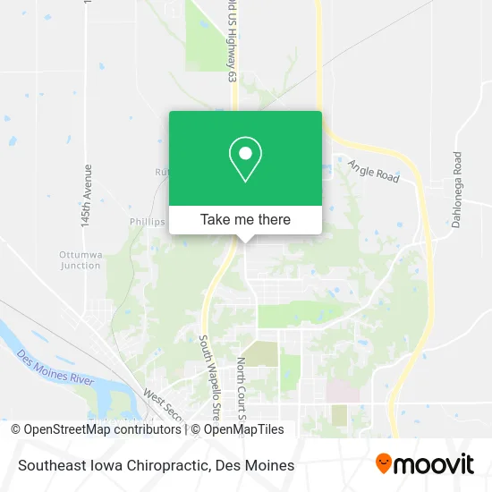 Southeast Iowa Chiropractic map