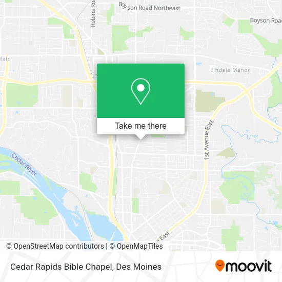Cedar Rapids Bible Chapel map