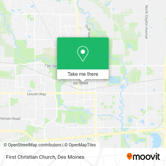 First Christian Church map