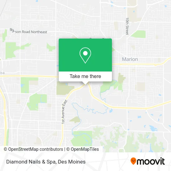 Diamond Nails & Spa map