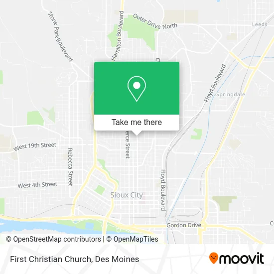 First Christian Church map