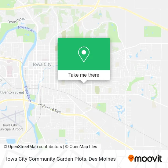 Iowa City Community Garden Plots map