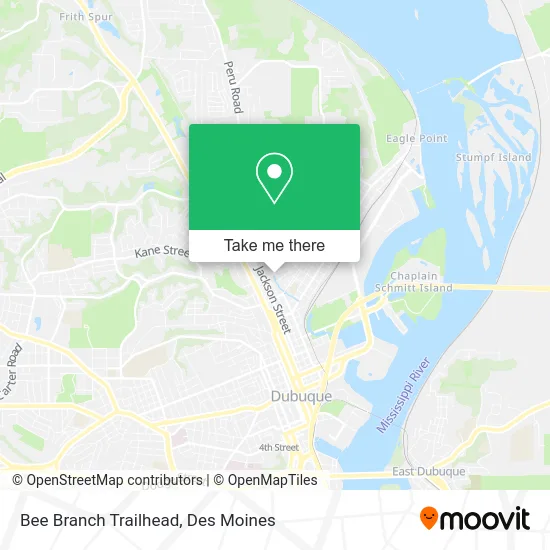 Bee Branch Trailhead map