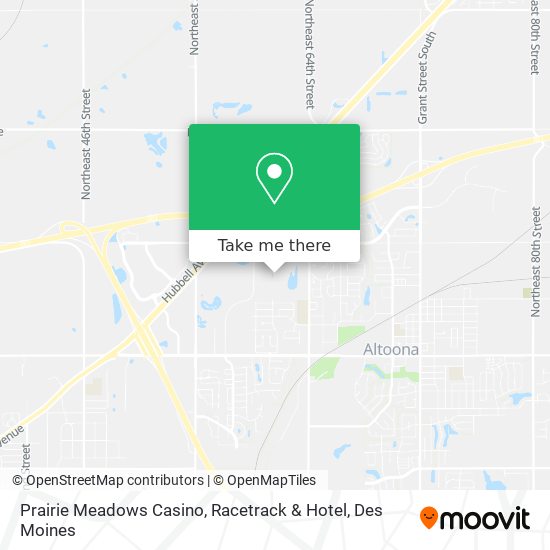 Mapa de Prairie Meadows Casino, Racetrack & Hotel
