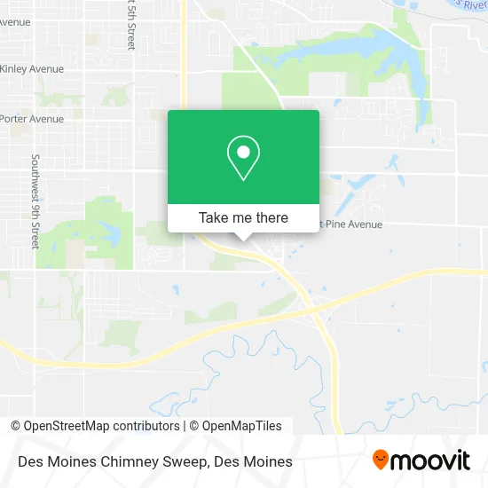 Des Moines Chimney Sweep map