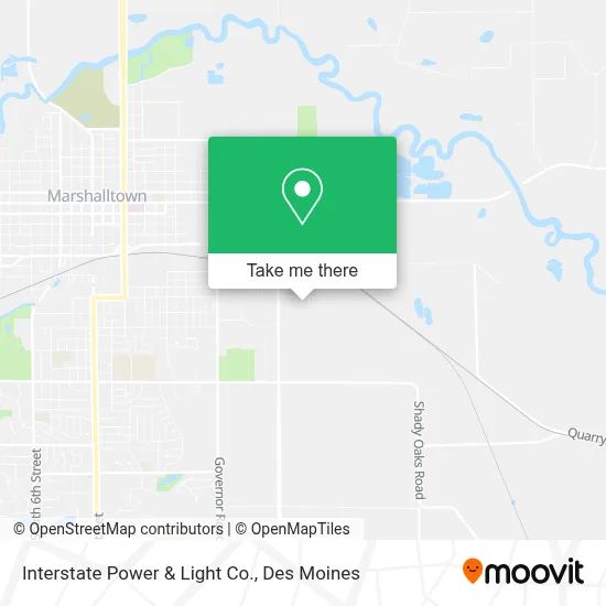 Interstate Power & Light Co. map