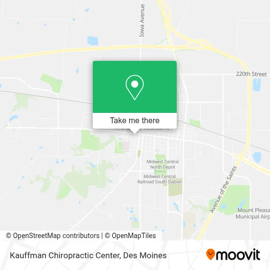 Kauffman Chiropractic Center map