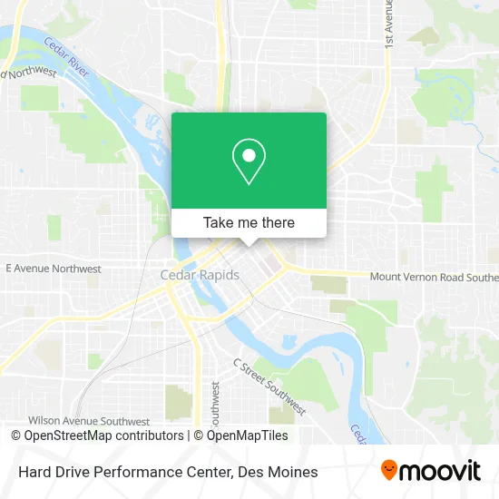 Hard Drive Performance Center map