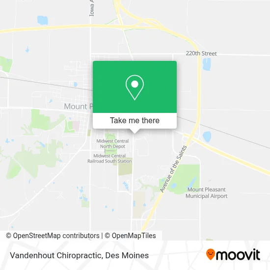 Vandenhout Chiropractic map