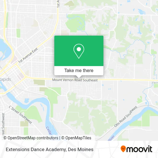 Extensions Dance Academy map