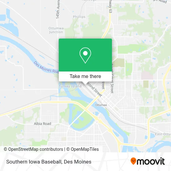 Southern Iowa Baseball map