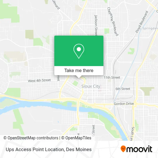 Ups Access Point Location map