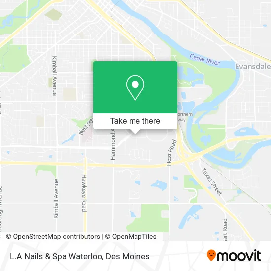 L.A Nails & Spa Waterloo map