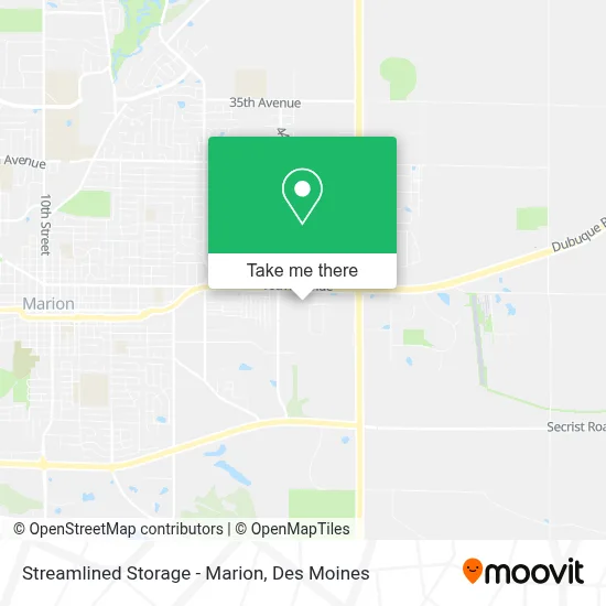 Streamlined Storage - Marion map