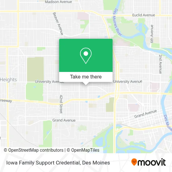 Iowa Family Support Credential map