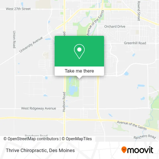 Thrive Chiropractic map