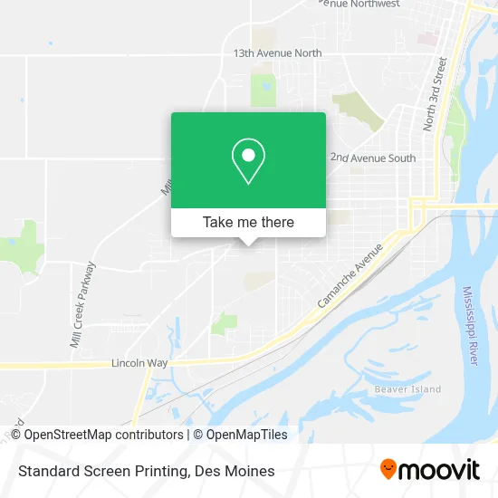 Standard Screen Printing map